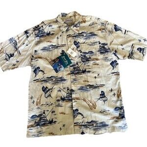 Bimini Bay Outfitters Shirt Size  L Hawaiian Sailfish Marlin Bonefish Fisherman